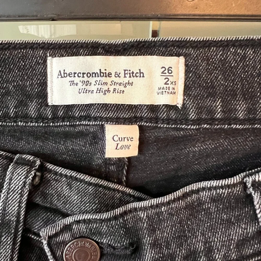 Black V Front Straight Jeans - Picture 3 of 3